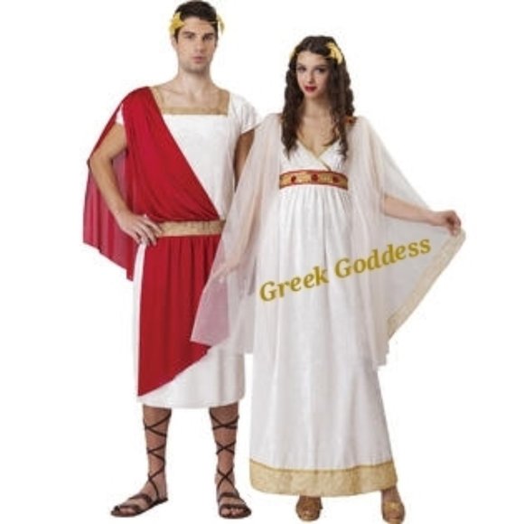 Totally Ghoul Vintage 2 pc. Greek Goddess Costume Dress. One size fits most - Picture 1 of 7